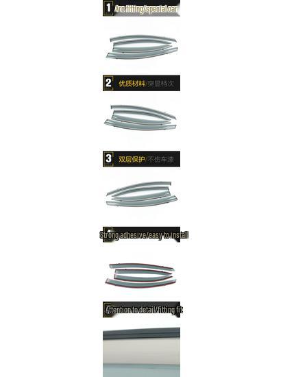 3D Stainless Steel Rain Deflector Strip for Kaiyi C3: Fits 16 Models, Exterior Trim & Decoration Accessory
