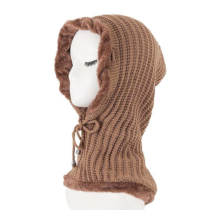 Warm Men's and Women's Headscarves Striped Fashionable One Piece Fleece and Thickened Cycling Earmuffs