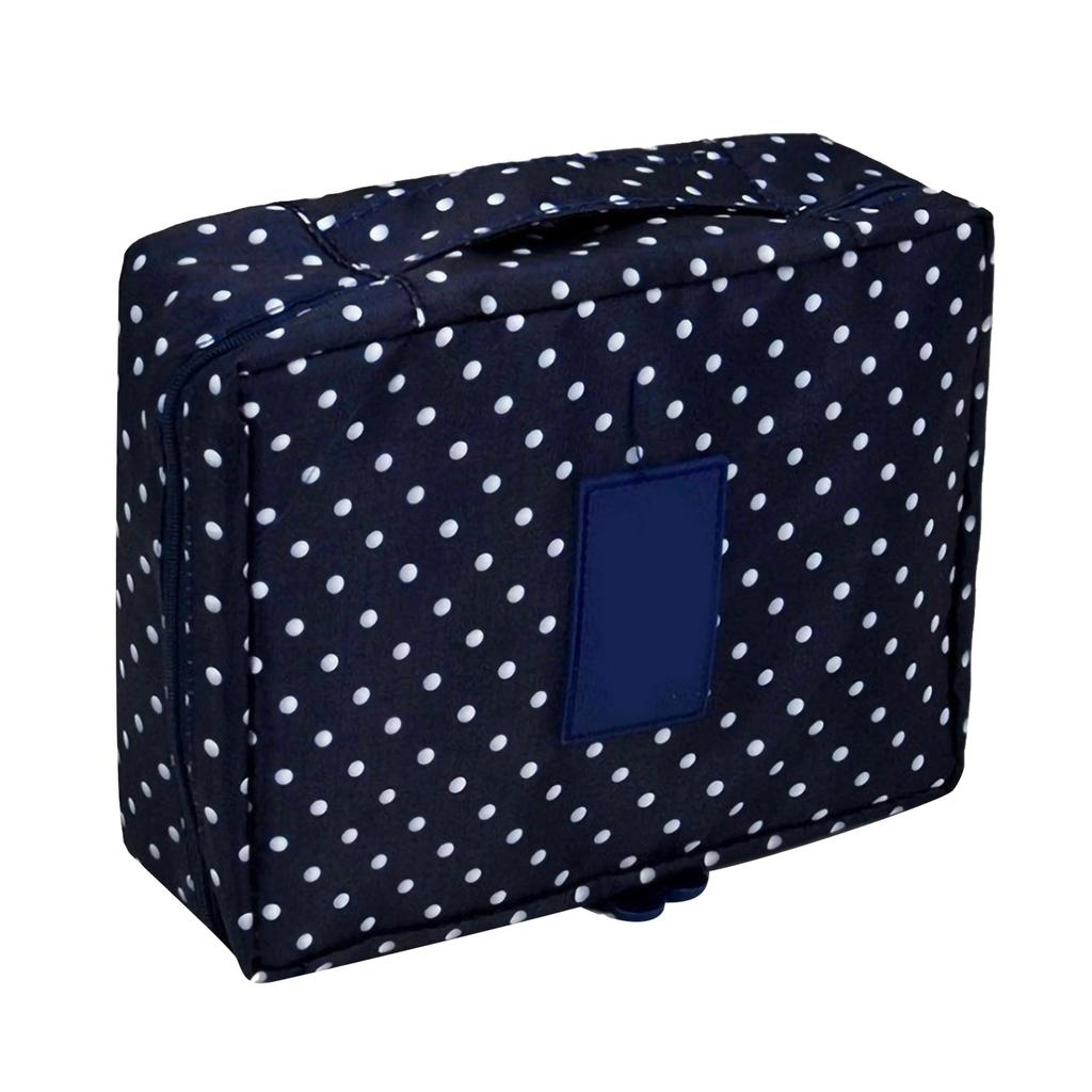 Makeup Cosmetic Storage Bag Oxford Fabric Handle Zipper Closure Toiletry Products Travel Pouch