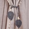 Boho Curtain Tieback Leaf Shape Curtain Hanging Rope Simple Curtain Buckles  Home Decoration