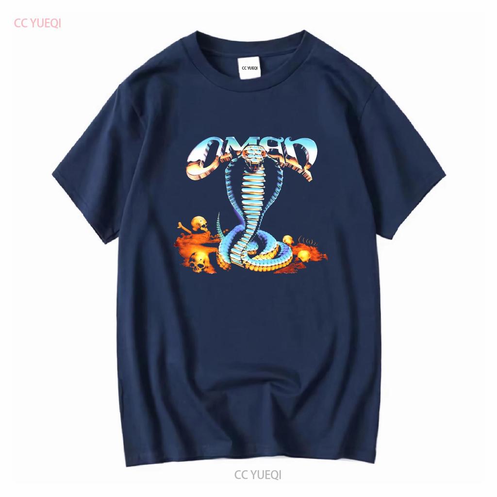 Omen T Shirt Warning Of Danger Heavy Metal Band Mens Small Long or Short Sleeves Vintage Washed Graphic Soft