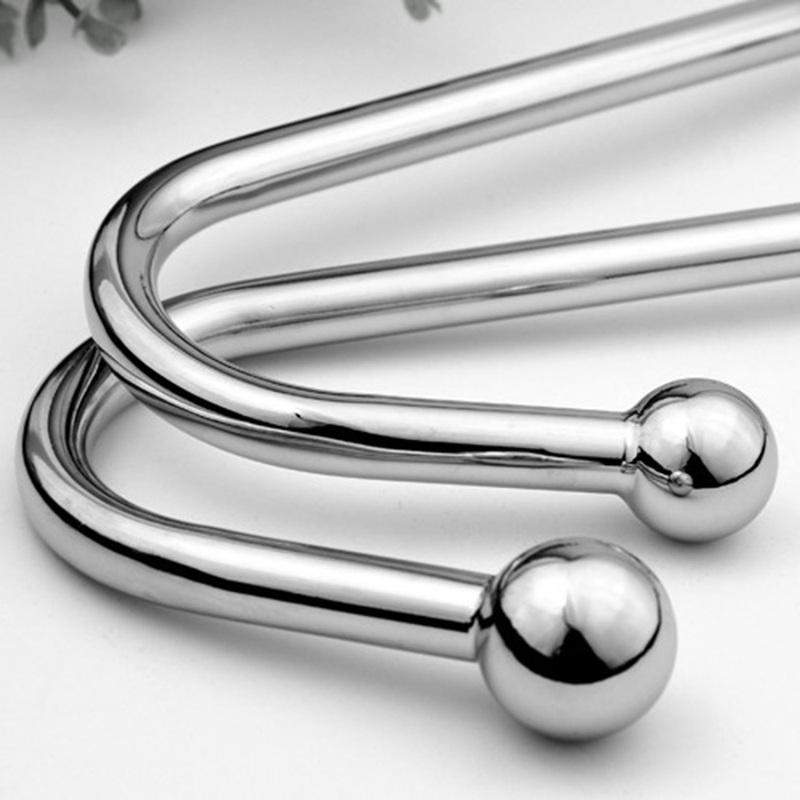 Stainless Steel Anal Hook Butt Plug Prostate Massager For Adults With Ball Sex Toys