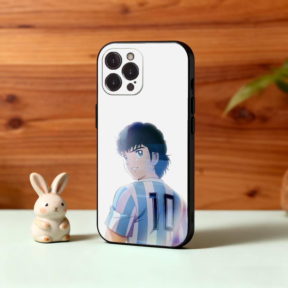 

C-Comic C-Captain T-Tsubasas Phone Case For iPhone17,16,15,14,13,12Plus,Pro Max,XS,5G Soft Silicone Black Cover iPhone14Pro