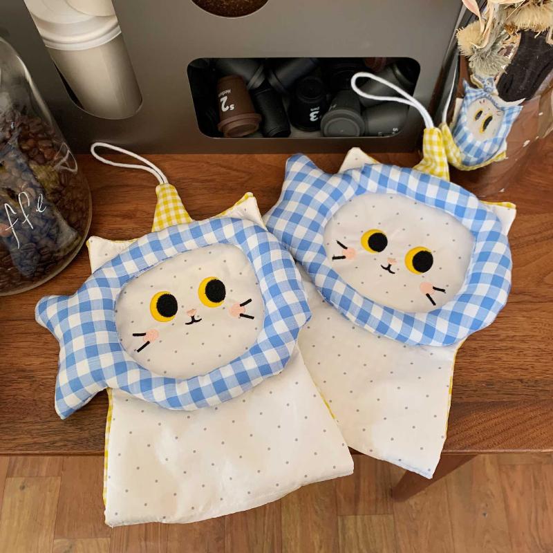 Cute Cat Tissue Bag Hanging Wall Mounted Tissue Holder Creative Tissue Box Storage Organizer For Home Bedroom Car Dormitory