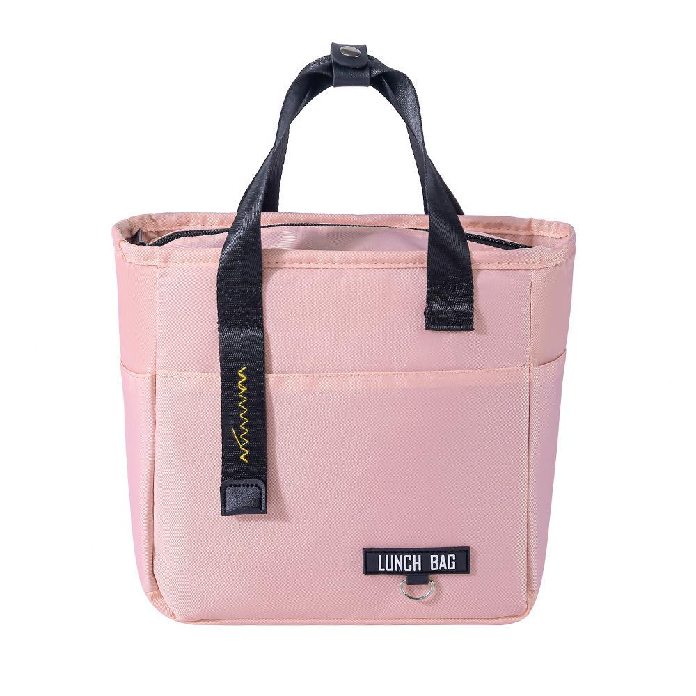 Student Lunch Box Bag - Handheld, Large Capacity, Insulated, Waterproof, for Picnics and Work.