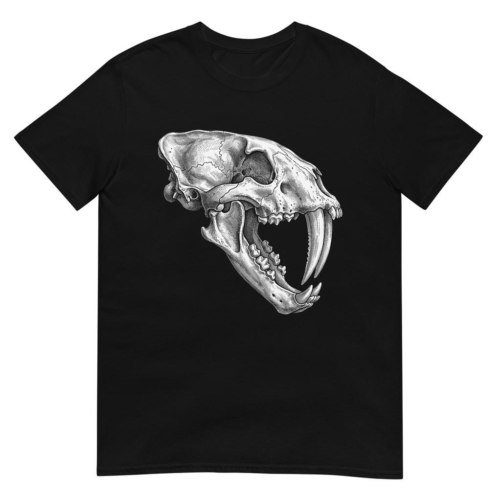 Smilodon Skull Saber Toothed Cat Ice Age Fossil Tshirt