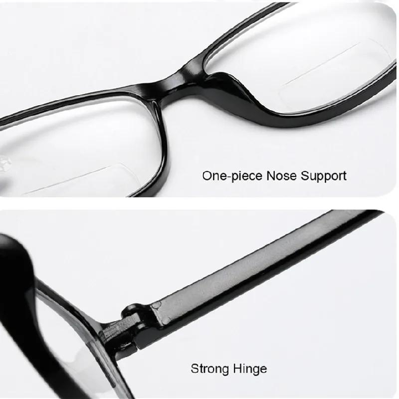 Eldre Fasjonable bifokale lesebriller langt nærsynte briller Svart innfatning Blått lysblokkerende øyebeskyttelsesbriller