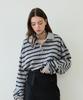 Hillioteu Essential Stripe Collar T-Shirt_Grey