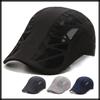 Hunting Mesh Cap Logo Hat Running Sports Lightweight Quick Drying CA500 [White Fang] Men's (Black)