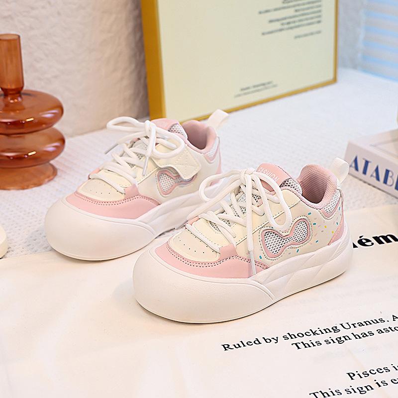 

Повседневная обувь для детей среднего и старшего возраста 2025 весна-лето детская обувь для девочек синие кеды для девочек с юбками зарубежный тренд 32 розовый