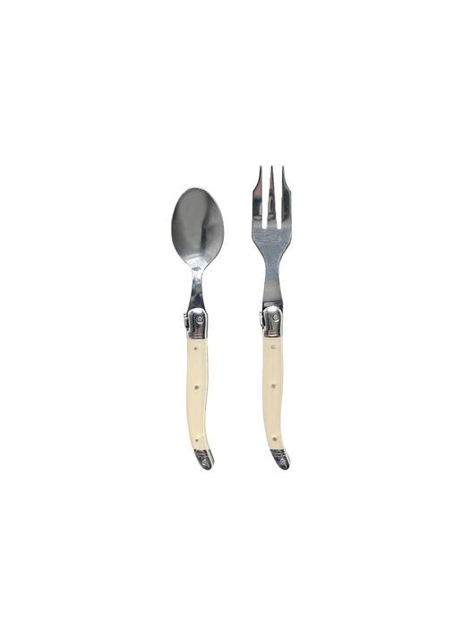 LAGUIOLE Janneron Laguiole Ivory Teaspoon & Teafork Set single type