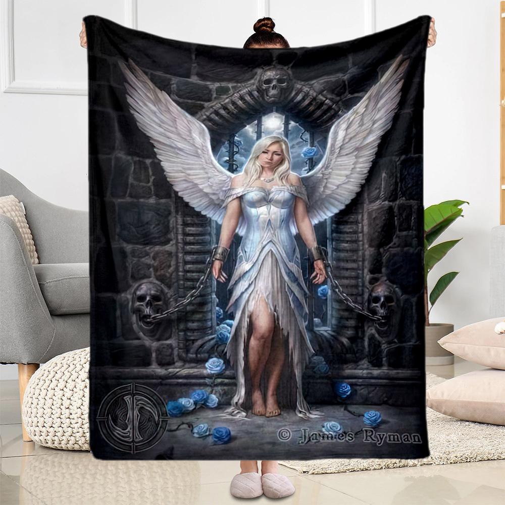 Gothic Style Blanket Ultra-Soft Suitable for Office Bedding Seaside Four Seasons Universal Modern Style Birthday Christmas Gift Blanket