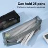 Mesh Pencil Case Transparent Pencil Case Kawaii Cute Simple Beautiful Bag Organizer Office Student Stationery School Supplies