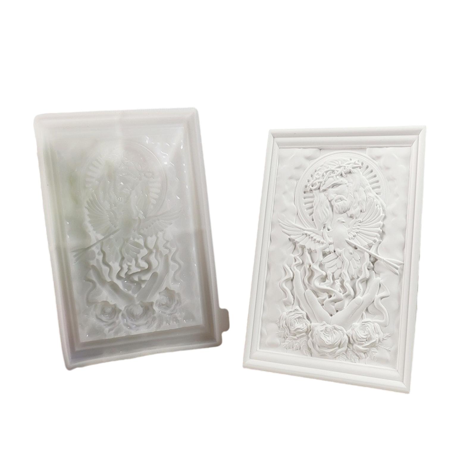 

Flexible 3D Silicone Christ Mould for Creative Candle and Soap Projects Crafting Ornament Easy to Use and Clean 2