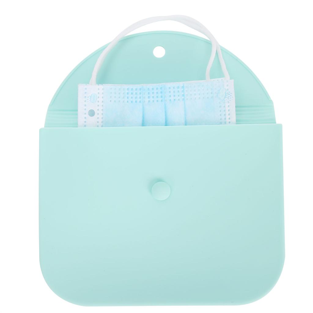 3 Pièces Sac de Rangement pour Masque Buccal Portable Anti-poussière Réutilisable Silicone Étui pour l'Extérieur(Rose )