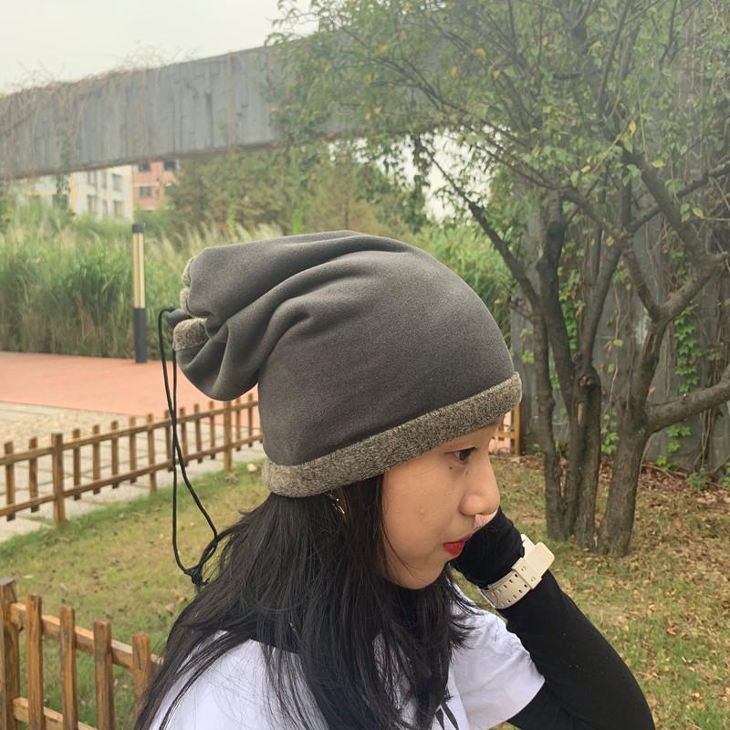 Design Sense Niche Knitted Plush Ear Protector Hat Children's Autumn and Winter Simple Solid Color Warm Stacking Hat Cold Hat