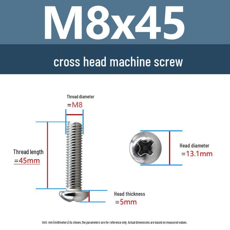 Yigu Direct 304 Edelstahl Kreuzschlitz Senkkopfschrauben M6-M10 Maschinengewinde