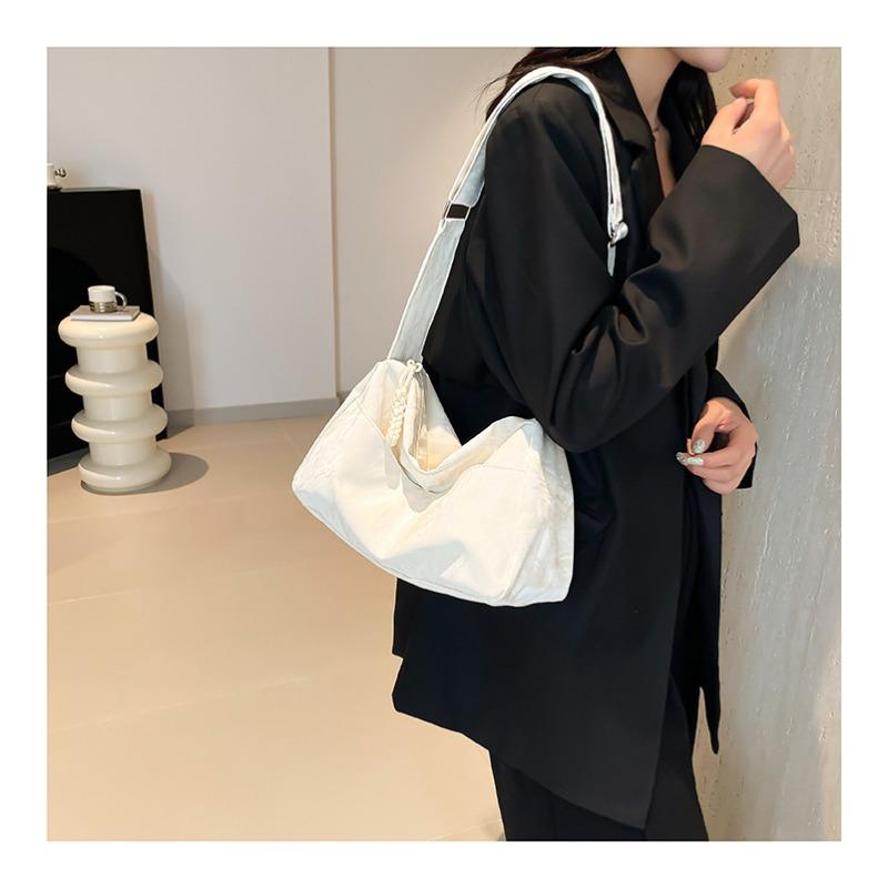Soft Leather Large Capacity Artistic Shoulder Bag Korean Commuter Underarm Bag Fashion Relaxed Tote Bag Women