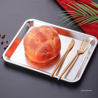 Mutfak Gıda Depolama Sığ Servis Tepsisi Paslanmaz Çelik Buharlı Pişirme Plakası Meyve Barbekü Kabı Dikdörtgen Ekmek Kek Pişirme Tepsisi Pişirme Kapları