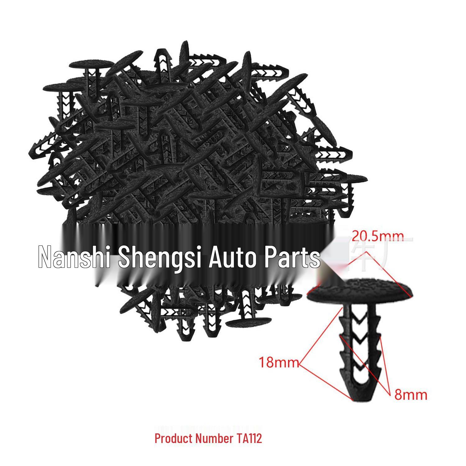 

Universal Car Headliner and Trim Panel Clips - 18mm Rivets, 8mm Mounting Size 10000 pieces