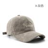Personalized Female Retro Soft Top Corduroy Letter Embroidered Cap Outdoor Men's Sunscreen Baseball Cap