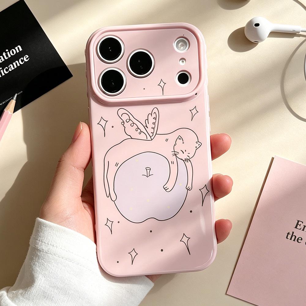 

Drop-proof Niche iPhone 17/17 Pro Case: Cat with Wings Design for Apple 16/15 Protection iPhone 13
