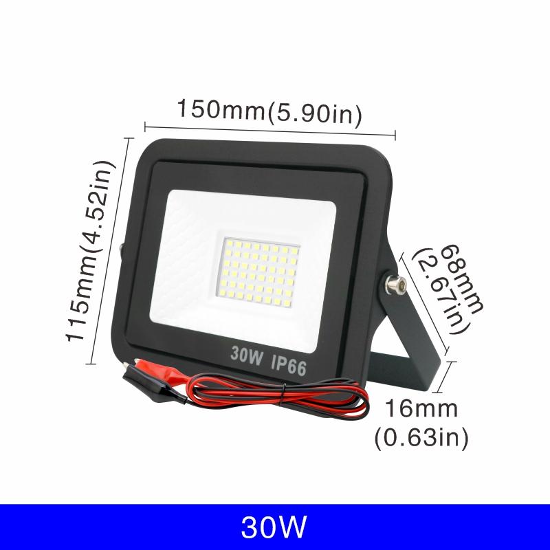 20W 30W 50W 100W DC12V 12 Volt Portable Led Lights Led Flood Light  Outdoor Floodlight Spotlight IP66 Waterproof Light Reflector