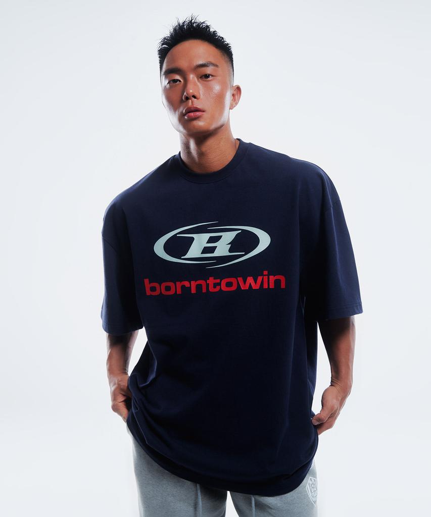 BORN TO WIN Symbol B Logo T-Shirts [Navy]