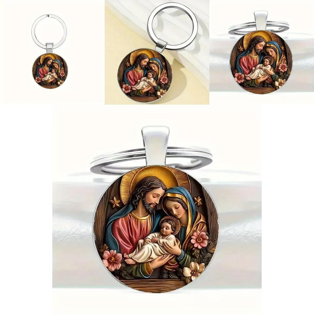 Classic Alloy Round Keychain With Style Design For Anniversary Gift And Celebration