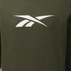 Reebok Logo Print Straight-Cut Crewneck Sweatshirt Unisex Sweatshirt Green GR8474