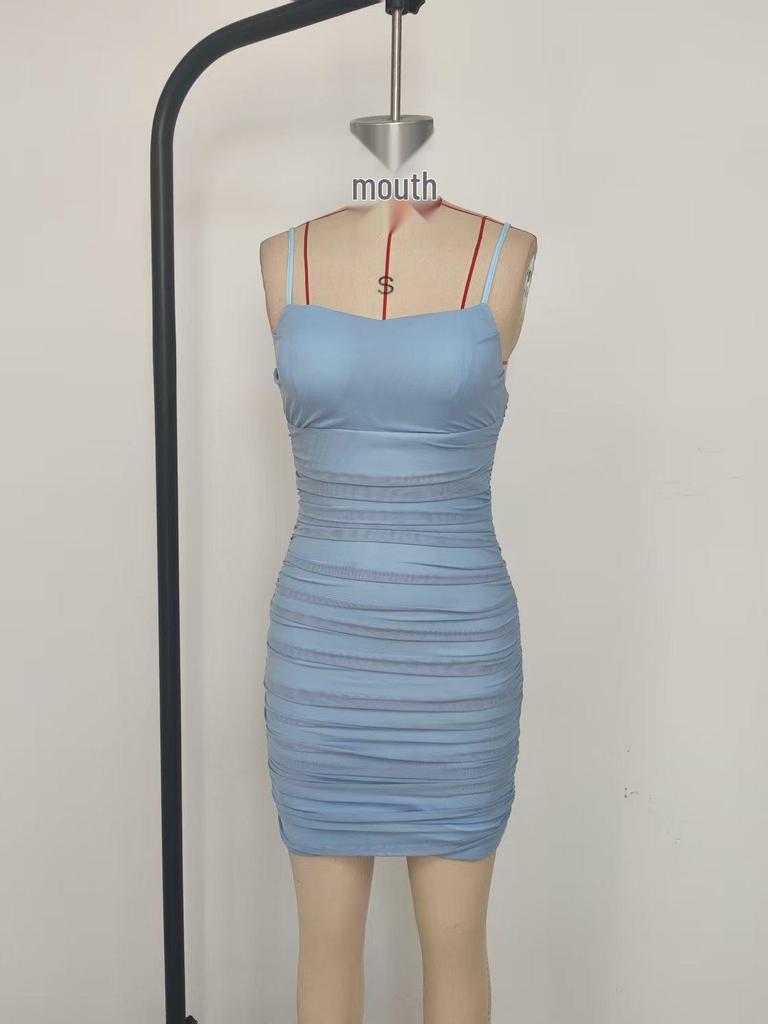 2026 European & American Strapless One-Shoulder Backless Women's Dress - Spring/Summer Style