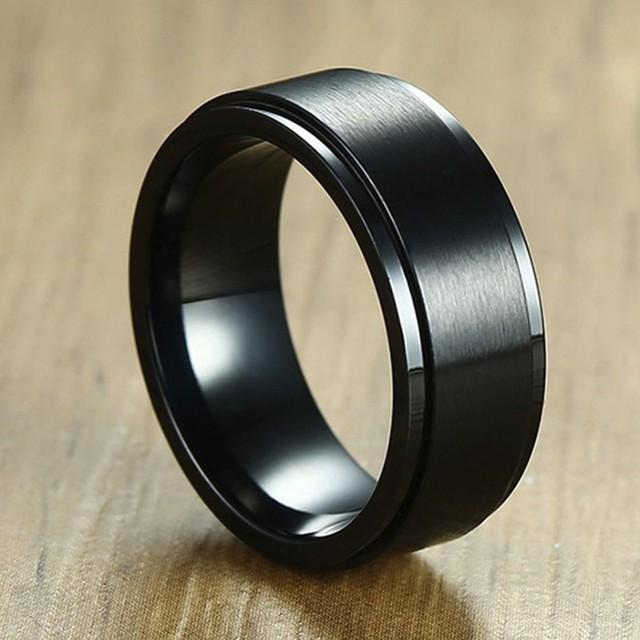 Bague rotative en acier titane, bague rotative polyvalente en acier inoxydable pour hommes