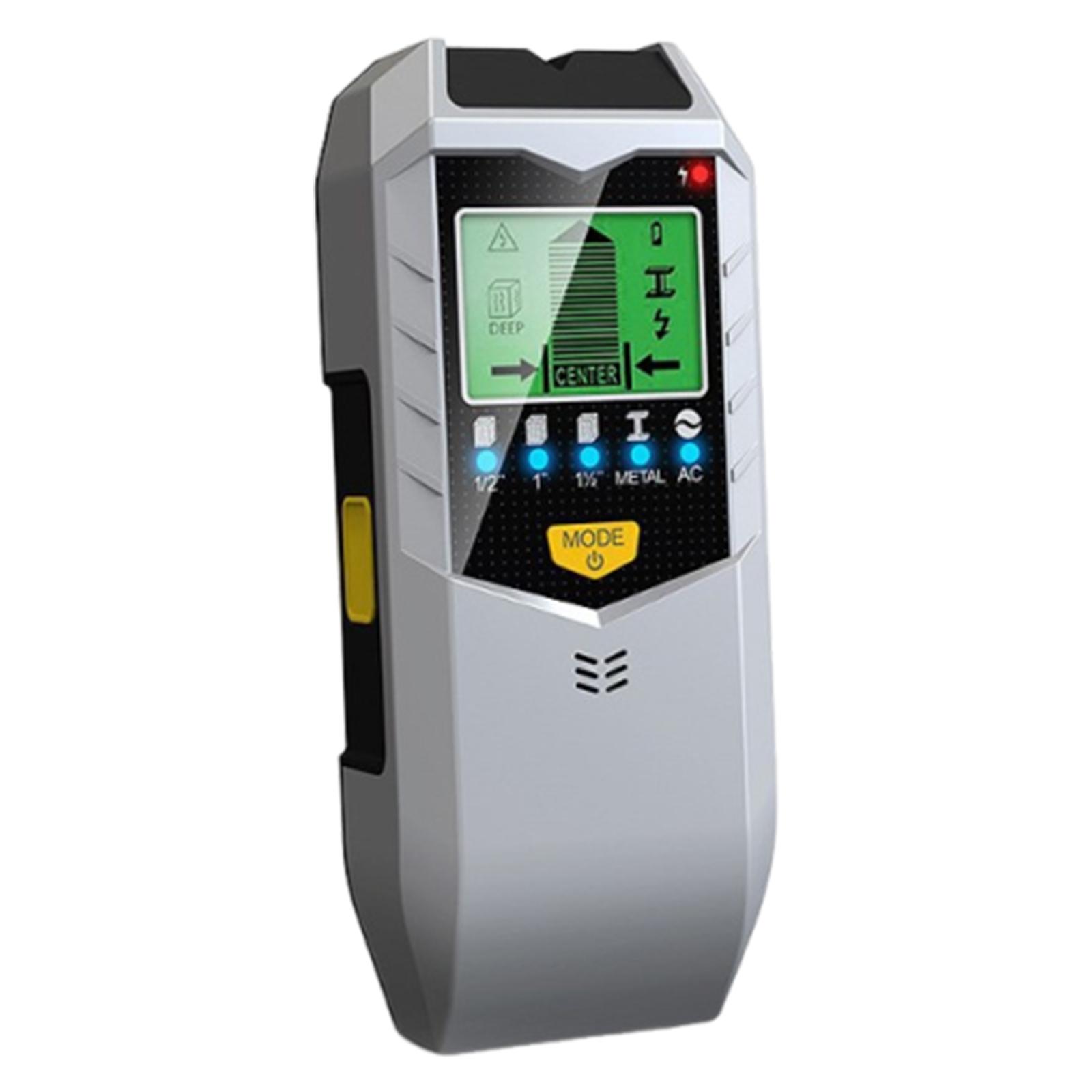 

Handheld Wall Metal Detector Battery Powered Wall Metal Measuring Tool Post Measuring Instrument for Metal Current Wire Wood срібний