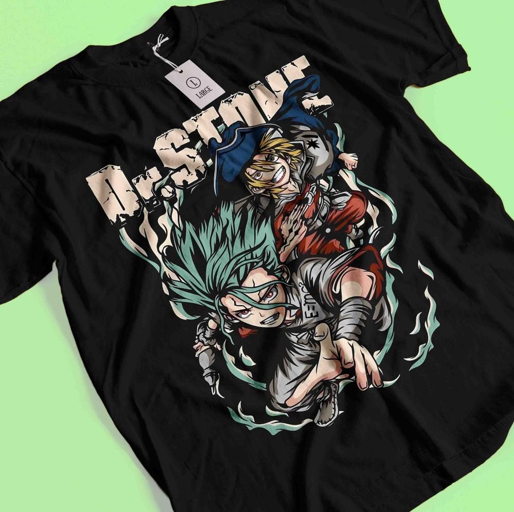

Футболка Dr Stone Футболка Сэнку Исигами Футболка Рюсуи Футболка Асагири Сэйю Аниме-футболка L