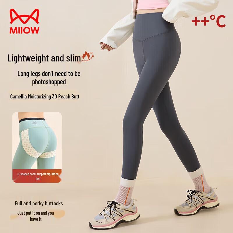 

Женские плюшевые леггинсы с высокой талией и эффектом акульих плавников MaoRen M (80-100 lbs)