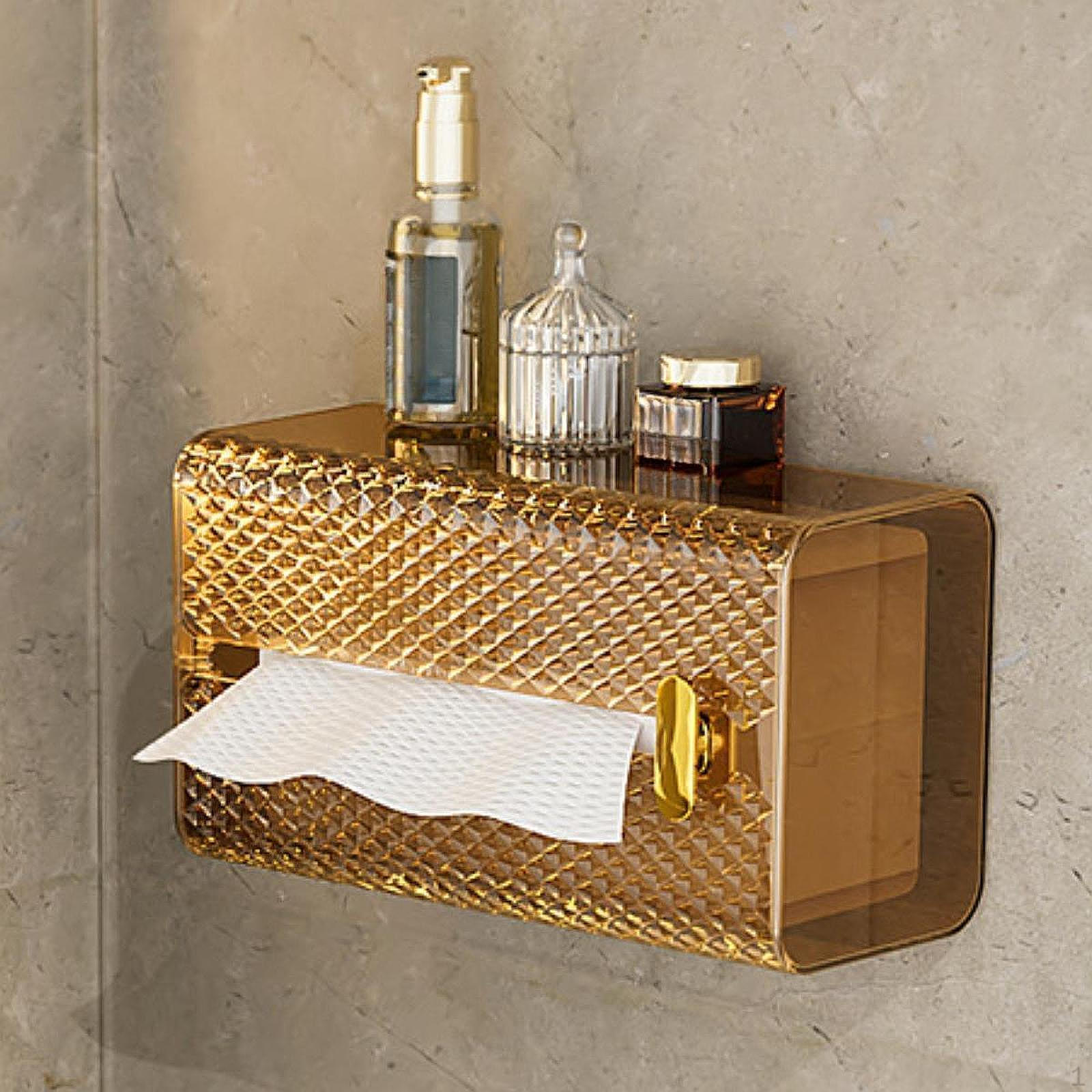 

Держатель для коробки для салфеток, сушилка для листа, настенное крепление, современный органайзер для ванной комнаты, туалета жёлтый