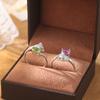 Exquisite Spirit Fox S925 Sterling Silver Open Ring Women's Inlaid Natural Crystal Stone Topaz Atmosphere Temperament Ring Jewelry Gift