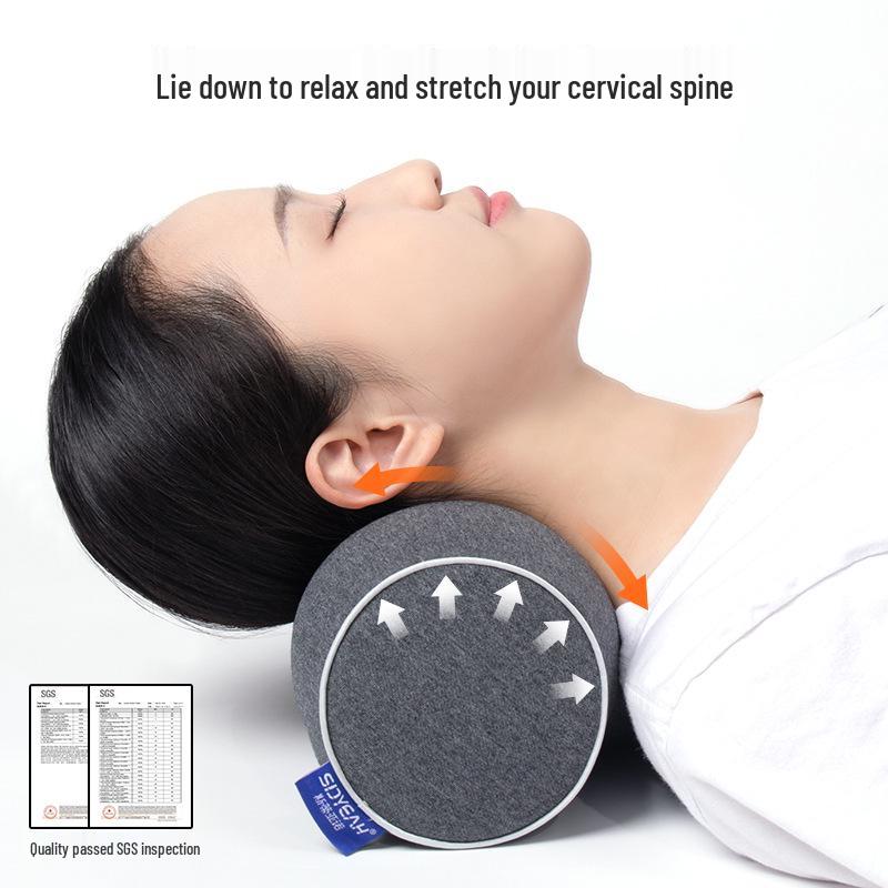 Cervical Traction Neck Massage Pillow with Memory Foam and Hot Compress