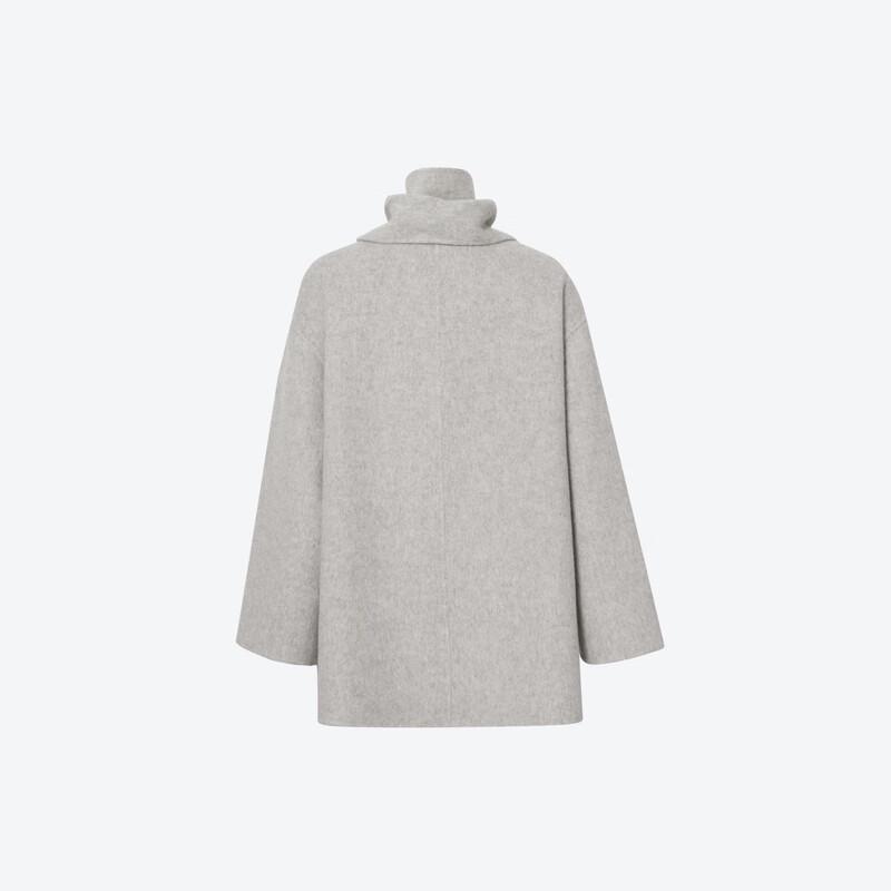 SEIFINI Women's Brushed Wool Scarf Collar Overcoat