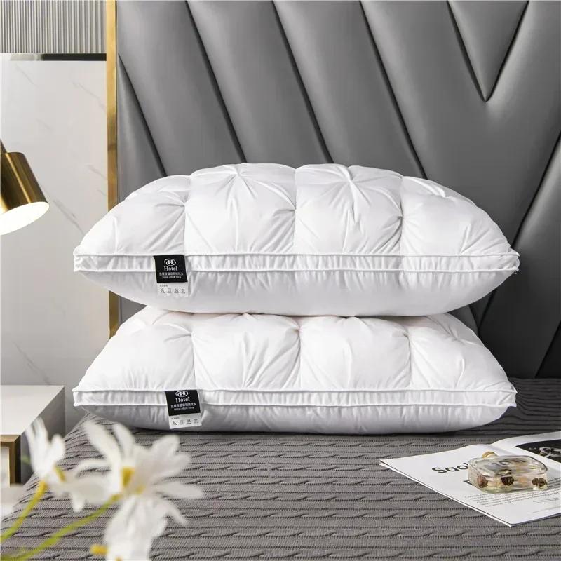 High-end down Comfortable Pillow5-star Hotel Pillow down Pillow Core Cotton White Goose down 3-dimensional Cervical Pillow Core