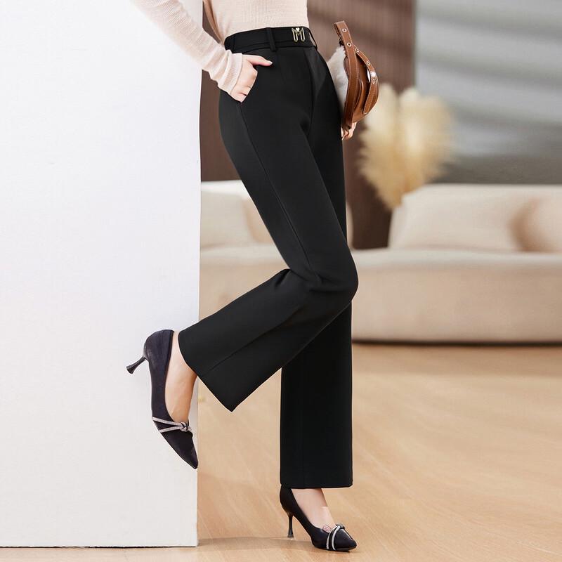 Pasiter Women's Elastic Straight-Leg Casual Pants