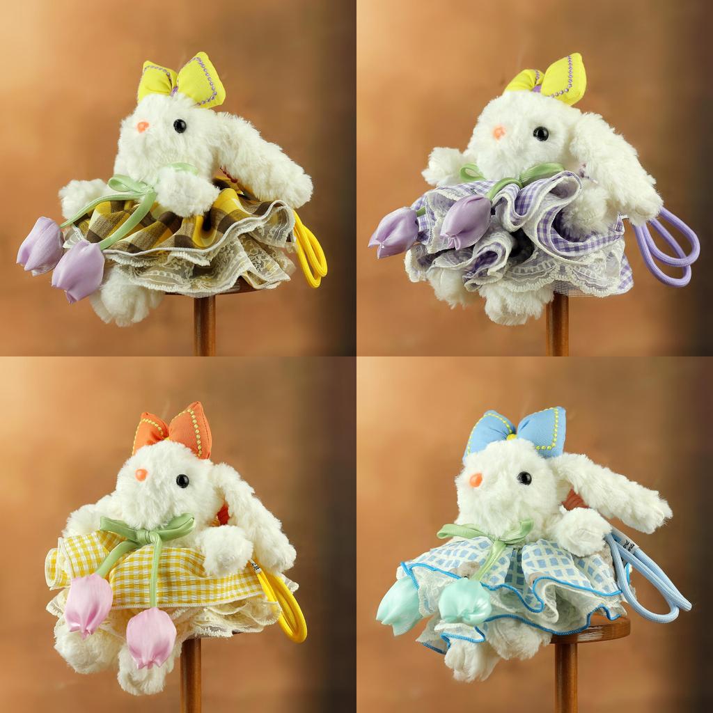 Plush Bunny Keychain With Short Plush Material For Kids And Teens