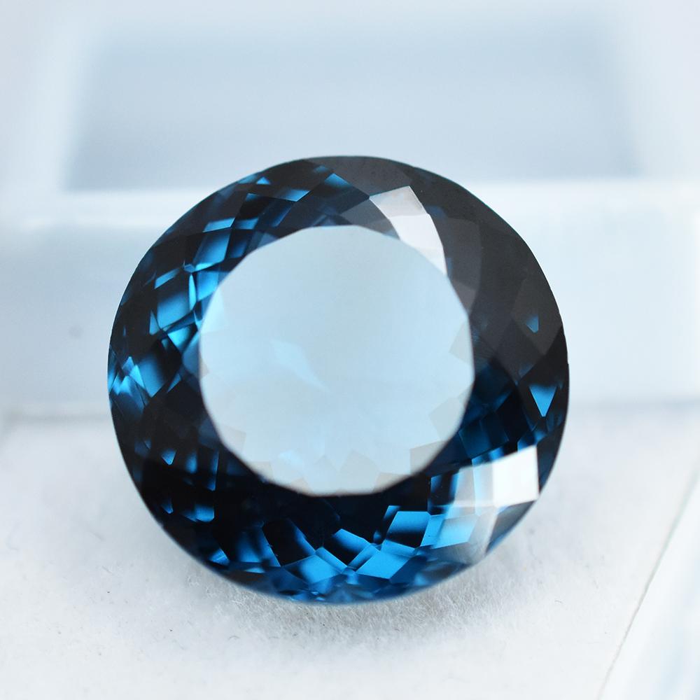 Natural Blue Sapphire Loose Gemstone 21.45 ct Round Cut Flawless September Birthday Birthstone