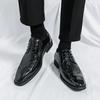 Men Brogues Wedding Dress Dance Shoes Black Brock Carved Leather Shoes Business Formal Shoes Tuxedo Prom Blazers Shoes Large Size