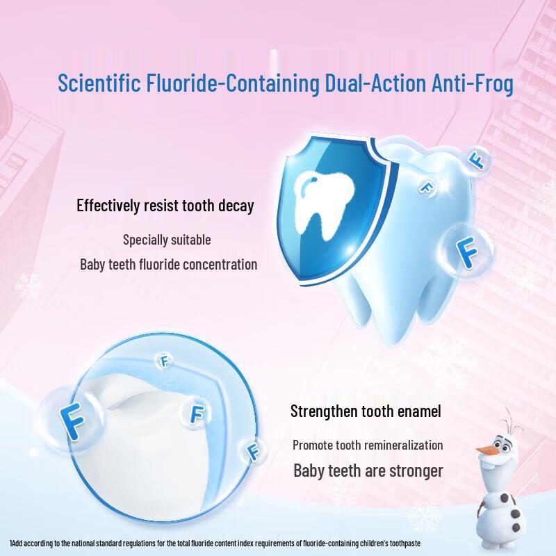 Crest Kids Dual-Action Anti-Cavity Fluoride Toothpaste, Peach - Olaf Edition