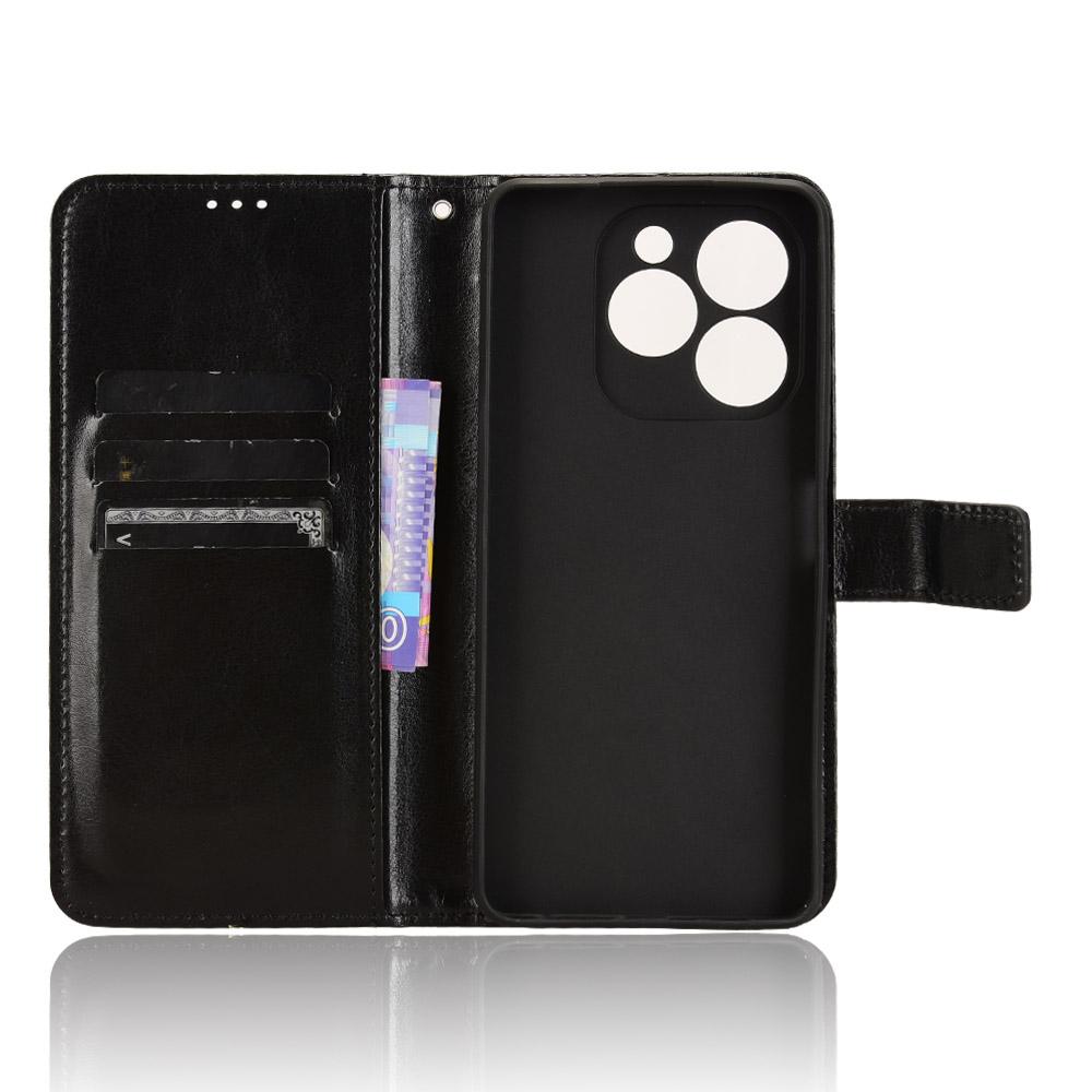 For Infinix Note 40X 5G X6838 Case Crazy Horse Texture PU Leather Phone Wallet Cover