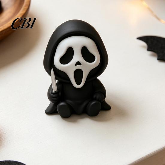 Compact Desktop Sculpture Mini Screaming Skeleton Figurine, 3D Printed Collectible Halloween Ornament Ornament, Creepy Statue for Shelf Decor