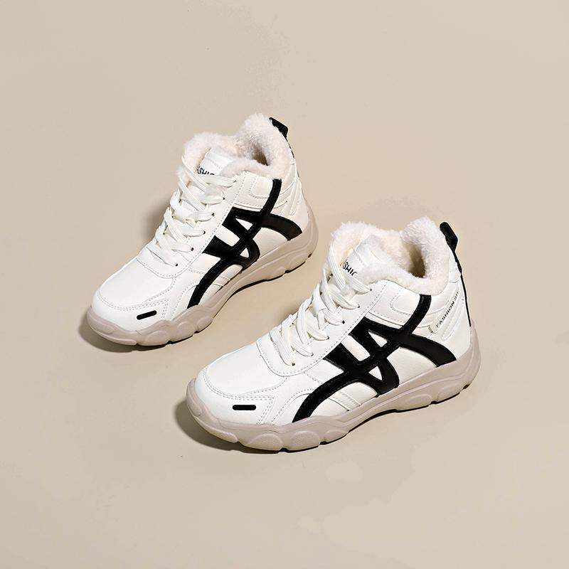 TUINANLE Women's Winter Ankle Boots New Casual Sports Warmed Shoes Woman Platform Plus Plush Sneakers