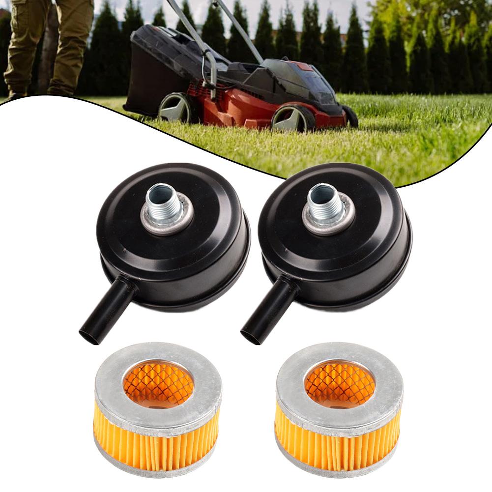 Air Compressor Muffler and 20mm Intake Filter 2 Set for Piston Compressors Noise Reduction and Clean Air Intake System Upgrade