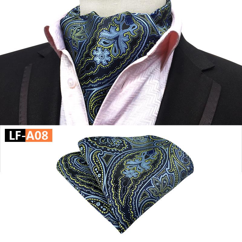 Men's Polyester Retro Tie, Scarf, and Pocket Square Set